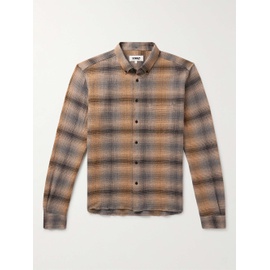 YMC Dean Button-Down Collar Checked Cotton-Blend Seersucker Shirt 1647597314214855