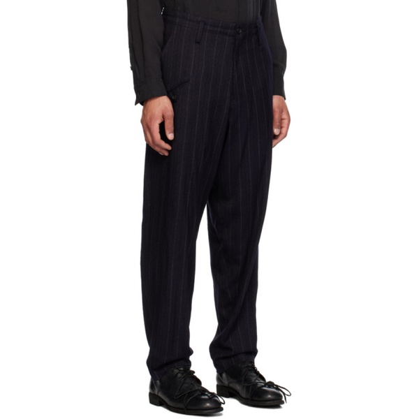  요지 야마모토 YOHJI YAMAMOTO Black Stripe Trousers 241573M191008