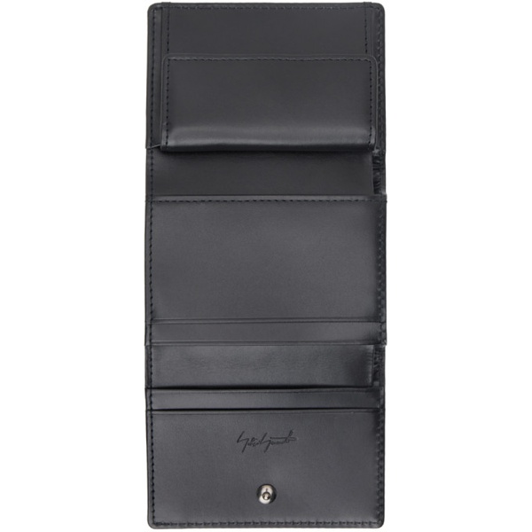  요지 야마모토 YOHJI YAMAMOTO Black Compact Wallet 241573M164005