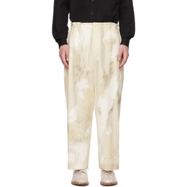 요지 야마모토 YOHJI YAMAMOTO 오프화이트 Off-White Printed Trousers 231573M191010
