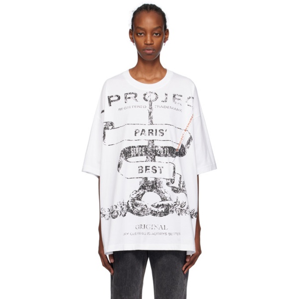  와이프로젝트 Y/Project White Paris Best T-Shirt 241893F110005