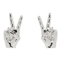 와이프로젝트 Y/Project Silver Mini Peace Earrings 241893M144006