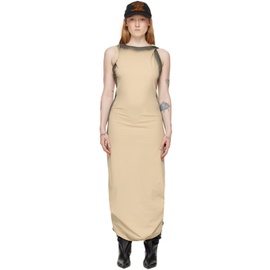 와이프로젝트 Y/Project Beige Twisted Shoulder Maxi Dress 241893F055008