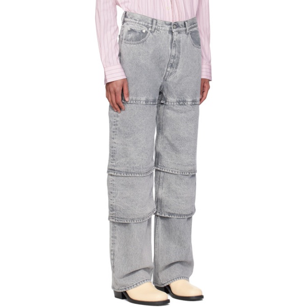  와이프로젝트 Y/Project Gray Layered Jeans 241893M186003