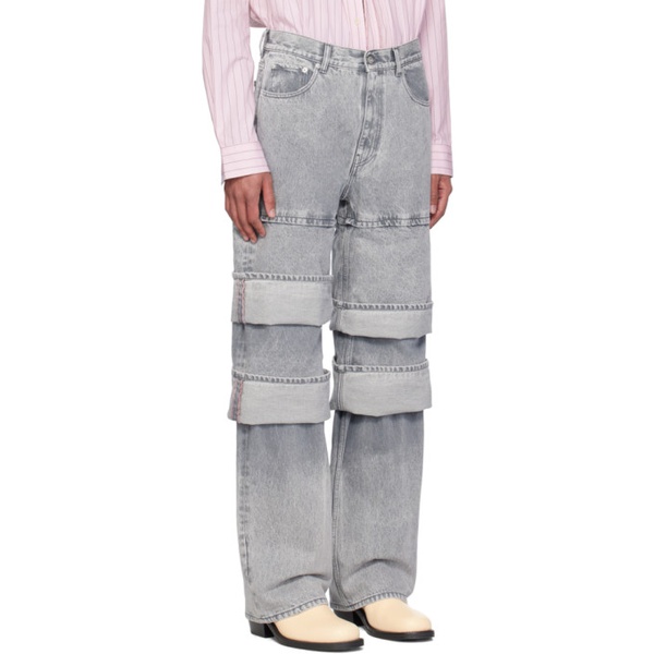  와이프로젝트 Y/Project Gray Layered Jeans 241893M186003