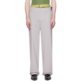 와이프로젝트 Y/Project Gray Multi Waistband Trousers 231893M191001