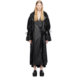 YUME YUME Black Grown By Nature Faux-Leather Coat 232844F059000
