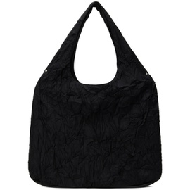 Youth Black Cut Off Round Tote 241984F049000