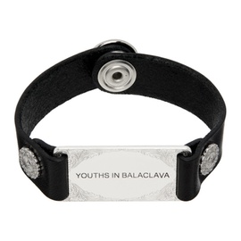 유스 인 발라클라바 Youths in Balaclava Black Festival Leather Bracelet 231408M142000