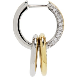 Yvonne Leon White Gold & Gold Double Hoop Single Earring 241590F009001
