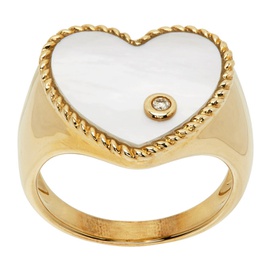 Yvonne Leon Gold Chevaliere Coeur Ring 241590F011034
