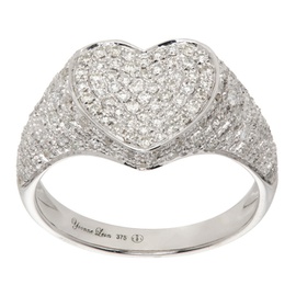 Yvonne Leon White Gold Chevaliere Coeur Ring 241590F011010
