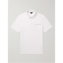 ZEGNA Nubuck-Trimmed Cotton-Pique Polo Shirt 1647597310703755