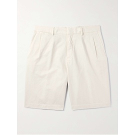 ZEGNA Straight-Leg Pleated Cotton and Linen-Blend Twill Shorts 1647597327686956