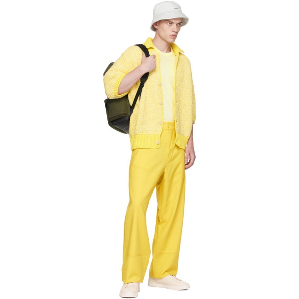 ZEGNA Yellow Paneled Trousers 231142M191036