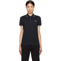 ZEGNA Navy Embroidered Polo Shirt 241142M212008