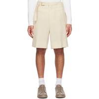 ZEGNA 오프화이트 Off-White Cinch Shorts 241142M193008