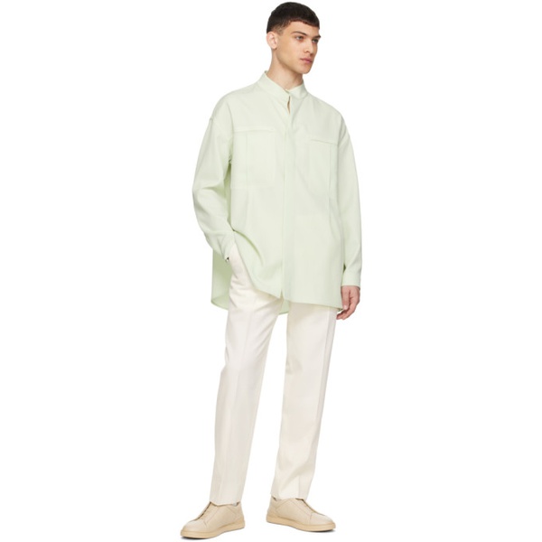  ZEGNA Green Tailoring Shirt 241142M192049