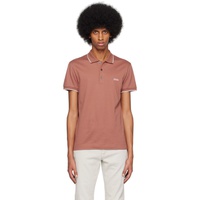 ZEGNA Burgundy Embroidered Polo 231142M212006