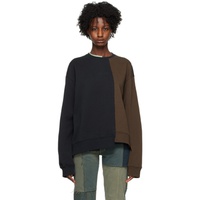 (di)vision Black & Brown Asymmetrical Sweatshirt 231807F098000