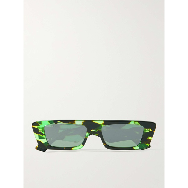 구찌 구찌 GUCCI EYEWEAR Rectangle-Frame Tortoiseshell Recycled-Acetate Sunglasses 1647597324193537
