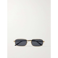 구찌 GUCCI EYEWEAR Rectangular-frame gold-tone sunglasses 790761928