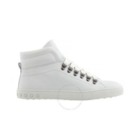 Tods Mens White Leather Gomma High-Top Sneakers XXM0XY0W1307WRB001