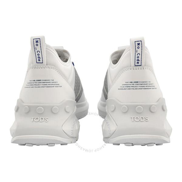 토즈 Tods Mens White Mesh-Panelled Low-Top Sneakers XXM07I0FI20RCI422D