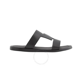 Tods Mens Black Flat Leather Sandals XXM27C0CY40BR0B999