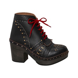 버버리 Burberry Riveted Antrim Leather Block-heel Clog Boots 4069392