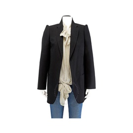 발렌시아가 Balenciaga Ladies Black Suspended Shoulder Jacket 595125 TYI20 1000