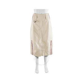 버버리 Burberry Ladies A-line Stripe Detail Cotton Skirt 8001254