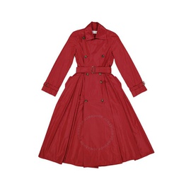 맥스마라 Max Mara Red Silk-blend Taffeta Balco Trench Dress 12210101000 015