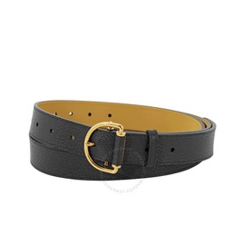 버버리 Burberry Grainy Leather D-ring Belt In Black / Cornflower 8008159