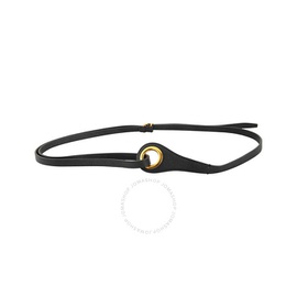버버리 Burberry Grommet Detail Lambskin Belt In Black 8008193