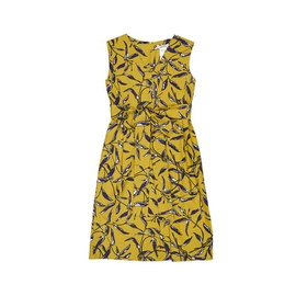 맥스마라 Max Mara Ladies Yellow Cotton Poplin Pepsi Floral Print Dress 92212912 001