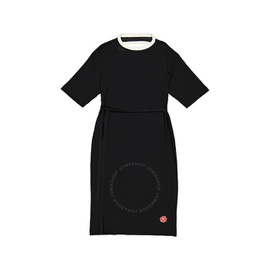 마르니 Marni Ladies Black Crewneck Short Sleeves Dress ABJE0699X0-0TCY68-00N99