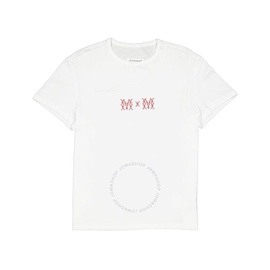 메종마르지엘라 Maison Margiela Mens Logo Embroidered T-shirt S50GC0647-S22816-100