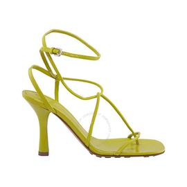 보테가 베네타 Bottega Veneta Ladies Green Square Toe Heel Sandal 630178 VBP10 7602