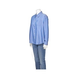 아페쎄 A.P.C. Ladies Blue Chemise Boyfriend Striped Shirt VIAIM-F12459-IAA