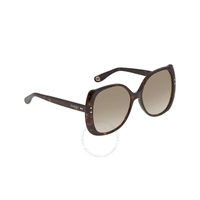 구찌 Gucci Brown Grey Gradient Butterfly Ladies Sunglasses GG0472S 002 56