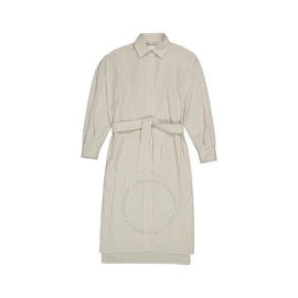 맥스마라 Max Mara Pedina Ladies Striped Cotton Belted Shirt Dress 1221312 001