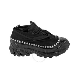버버리 Burberry Black Crystal Detail Mesh Nylon And Suede Arthur Low-top Sneakers 8024805