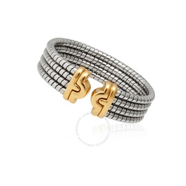 Bvlgari 18k Yellow Gold Steel/Gold Turbosgas Cuff Bracelet BR61701