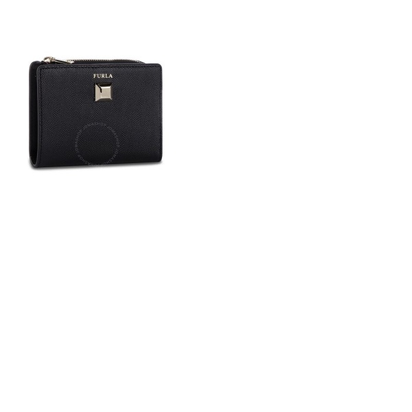 훌라 Furla Mimi S Textured Leather Bifold Wallet - Onyx PBO4 1023262
