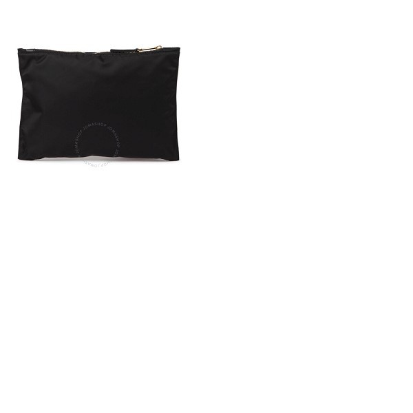 버버리 버버리 Burberry Medium Kingdom Print Cotton Pouch in Black 8010628