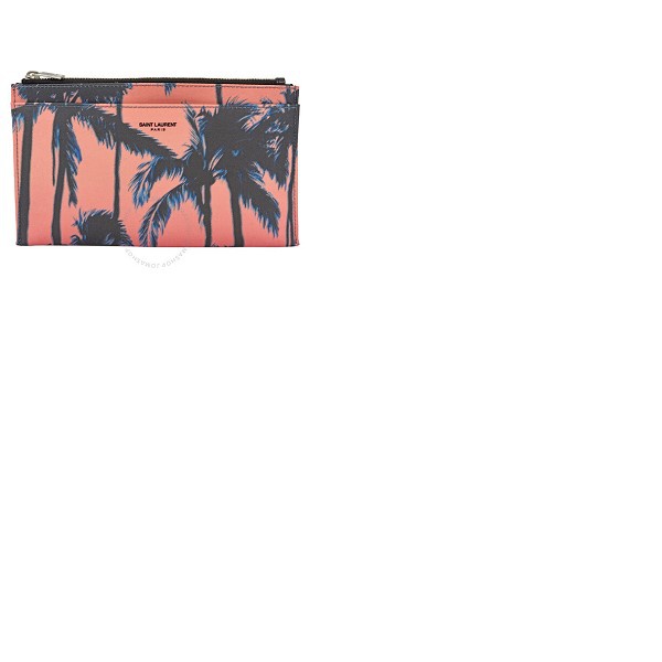 생로랑 생로랑 Saint Laurent Mens Dip-Dye Palm Printed Nylon Bill Pouch 556258 HZT0E 5569