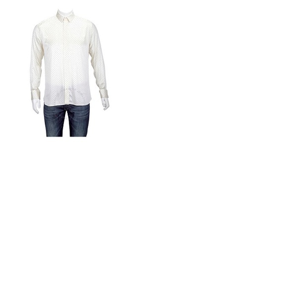 생로랑 생로랑 Saint Laurent Studded Silk Satin Long Sleeve Shirt 603352 Y4A13 9095