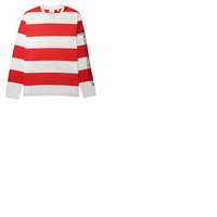 버버리 Burberry Mens Laxley Stripe Long-sleeve Cotton Oversized T-shirt 8030080