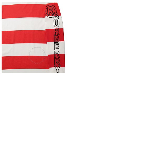버버리 버버리 Burberry Mens Laxley Stripe Long-sleeve Cotton Oversized T-shirt 8030080